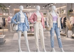 Манекен жіночий безликий М6007-3 білий глянець